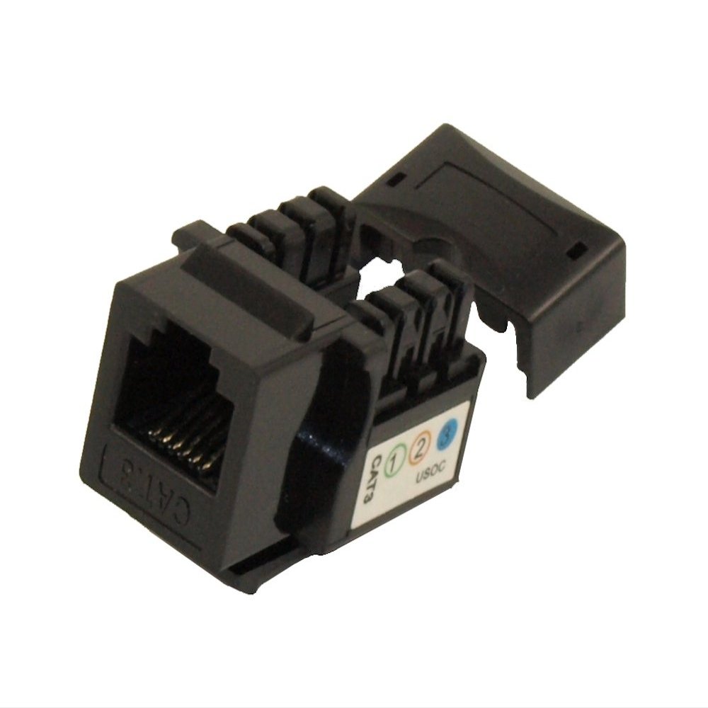 MyCableMart Keystone Wallplate Jack Insert/Punch-down for Phone (RJ11/RJ12) for 2/3 Lines