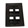 MyCableMart Wallplate: Keystone, 4 Hole - Black view 2