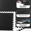Stalwart EVA Foam Mat Tiles, 24sqft Total, Black, 6-Pack view 4