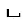 ULTRAledge 2'/24" Art Display/Picture Ledge/Floating Shelf, Metal, Modern (2" deep, Black) view 4