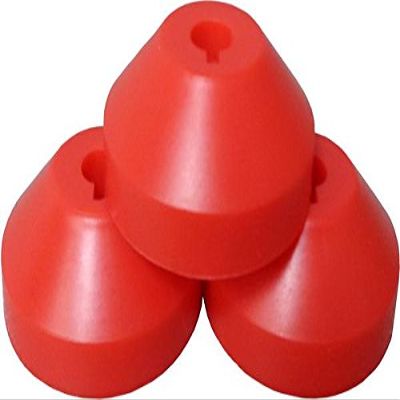 (3) Red 7" Plastic Slotted Dome Adapters - 07MRDARE-SLOT