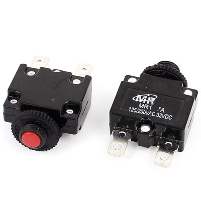 uxcell 125V/250VAC 7A NC Reset Button Overload Protector Circuit Breaker 2Pcs