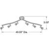 Mirage - 6-Light LED Spotlight Semi-Flush Mount - Brushed Steel Finish view 2