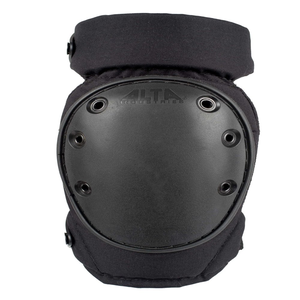 ALTA 52943.00 AltaCONTOUR LC Gel Insert Knee Protector Pad, Black Cordura Nylon Fabric, Dual AltaLOK Fastening, Flexible Cap, Long, Black