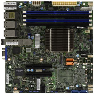 Supermicro FlexATX SoC with Intel Xeon processor D-1518 2.2GHz 4-Core, FCBGA 1667 Motherboard X10SDV-TP8F-O
