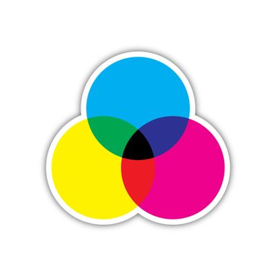 CMYK - 4" wide printed decal - For MacBook, laptop, tablet and more!