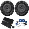 KICKER 2 43CVT102 COMPVT 10" 1600w Shallow Car Subwoofers+Mono Amplifier+Amp Kit view 1