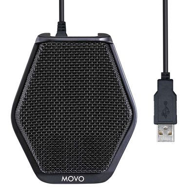 Movo MC1000 Conference USB Microphone for Computer Desktop and Laptop with 180 / 20' Long Pick up Range Compatible with Windows and Mac for Dictation, Recording, YouTube, Conference Call, Skype