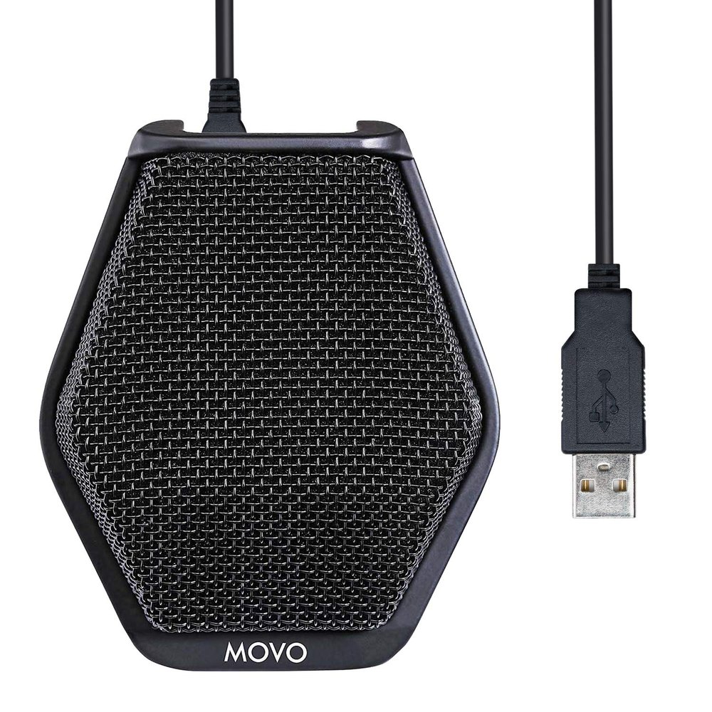 Movo MC1000 Conference USB Microphone for Computer Desktop and Laptop with 180 / 20' Long Pick up Range Compatible with Windows and Mac for Dictation, Recording, YouTube, Conference Call, Skype