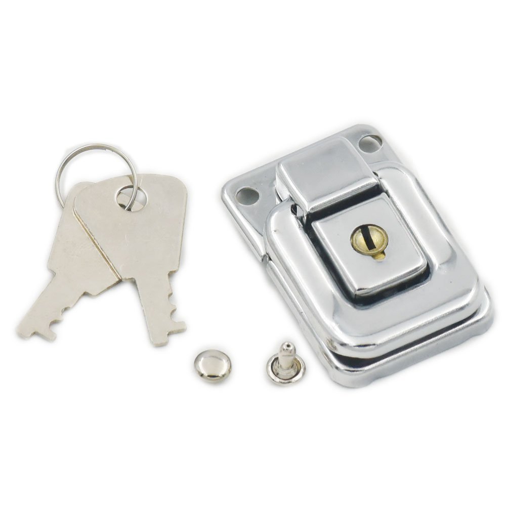 Fujiyuan 5 pcs 1.55" x 1.06" 39.5mm x 27.1mm Latch Trunk Catch Box Toggle Case Draw bolt Bag lock Closure chest Suitcase Cabinet
