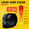 Xprite 8 Tones 200 Watt Emergency Warning Siren Extra Slim Speaker PA System Kit w/Handheld Microphone & 2 Lights Control Switches view 3
