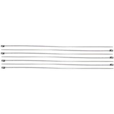 Bulk Hardware BH04209 Coloured Cable Tie for Wheel Trims, 4.6 x 300 mm, 12 inch - Silver, Pack of 50