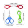 yueton 4pcs Colorful Plastic Handle Folding Safety Scissors Travel Scissors with Keychain Holes Hidden Stainless Steel Blades for Craft Fishing Use view 2