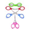 yueton 4pcs Colorful Plastic Handle Folding Safety Scissors Travel Scissors with Keychain Holes Hidden Stainless Steel Blades for Craft Fishing Use view 4
