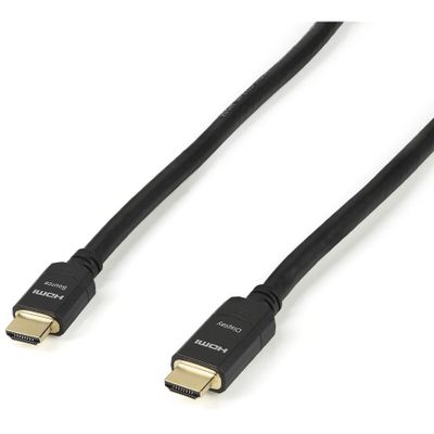 StarTech.com 65 ft (20m) High Speed HDMI Cable Male to Male - Active - 28AWG - CL2 Rated In-wall Installation - Ultra HD 4K x 2K - Active HDMI Cable (HDMM20MA) Black