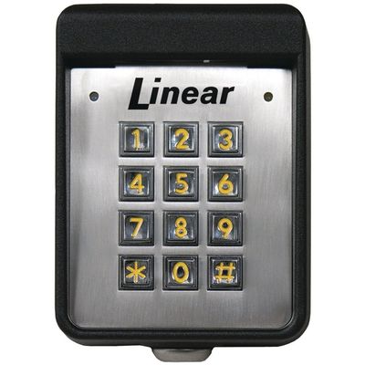 Linear Ak11 Linak11 Exterior Digital Keypad, Black/Silver