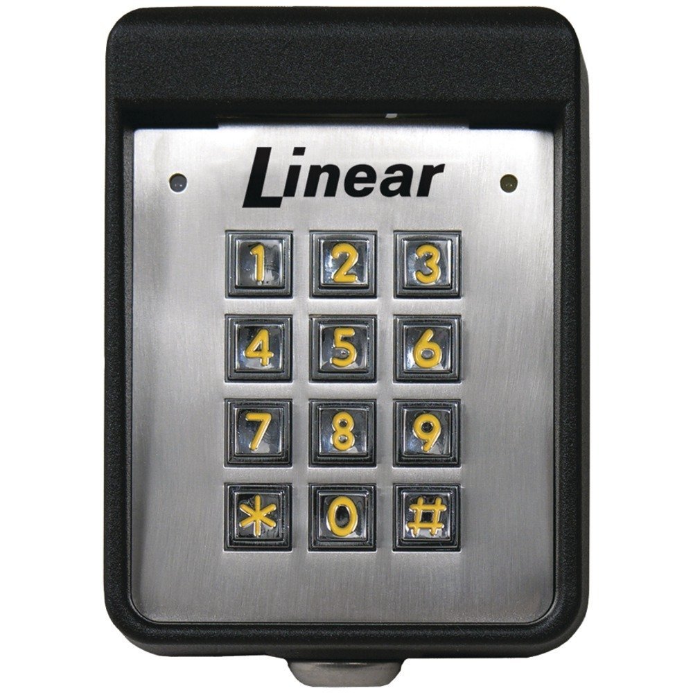 Linear Ak11 Linak11 Exterior Digital Keypad, Black/Silver