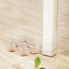 Chair Leg Floor Protectors Square Furniture Leg Caps 1 1/4 to 1 3/8 with Felt Pads Clear (16 Pack) view 2