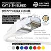 InstallerParts Ethernet Cable CAT6 Cable Shielded (SSTP/SFTP) Booted 0.5 FT - White - Professional Series - 10Gigabit/Sec Network/High Speed Internet Cable, 550MHZ view 2