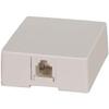 InstallerParts RJ11 Modular Single Port Surface Mount Jack White view 1