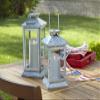 Luminara Outdoor Flameless Candle: Plastic Finish, Unscented Moving Flame Candle with Timer (5" Ivory) view 2