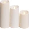 Luminara Outdoor Flameless Candle: Plastic Finish, Unscented Moving Flame Candle with Timer (5" Ivory) view 3