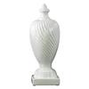 Urban Trends Ceramic Finial with Base SM Gloss Finish White, Small view 1