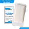 Primacare WT-7705-CS Pack of 25 First Aid Sterile Multi Trauma Gauze Pad Dressing for Stopping Heavy Bleeding in Large Open Wounds, Treating Lacerations and Piercing Injuries, 30" x 12", White view 2