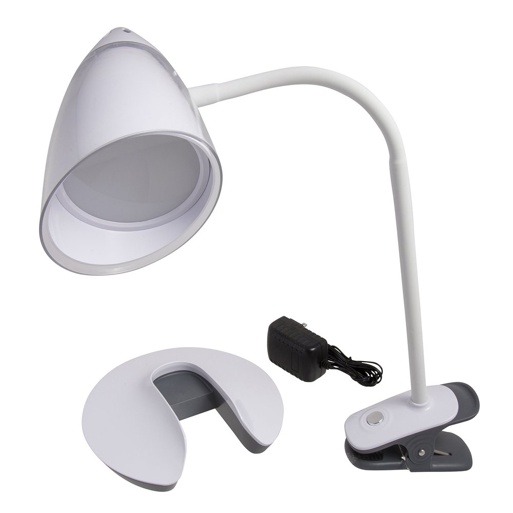 Illuminator 41898 2-in-1 Clip-On Flex LED Desk Lamp with Removable Base