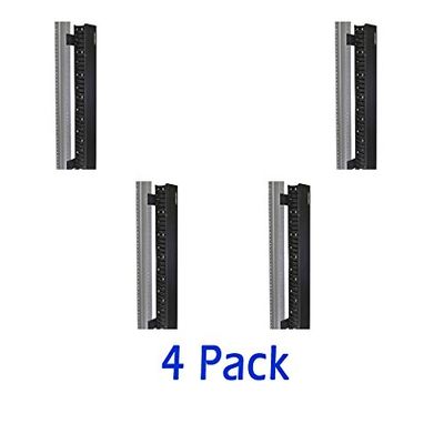 2 Feet Long Vertical Cable Management - Bridge Mount Channel Racksonic 34-207622 (4 PACK)