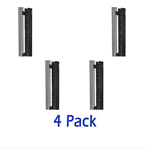 2 Feet Long Vertical Cable Management - Bridge Mount Channel Racksonic 34-207622 (4 PACK)
