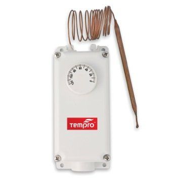Tempro TP506 Line Voltage Thermostat 60" Extended Bulb, 30F - 110F, 24V - 600V, SPDT
