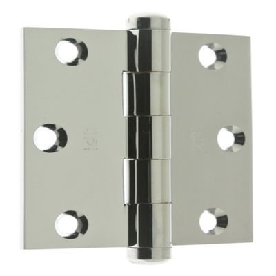 idh by St. Simons 83030-026 Professional Grade Quality Genuine Solid Brass Full Mortise Door Hinge, Polished Chrome, 3 x 3-Inch, Pair