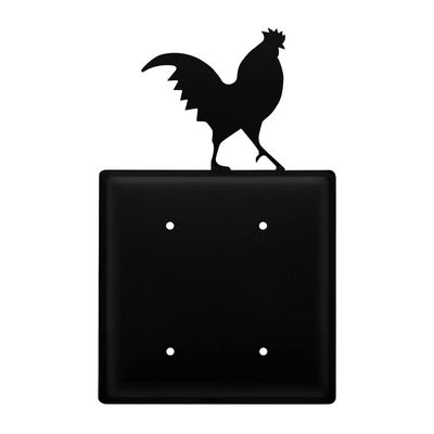 Village Wrought Iron Rooster Double Blank Cover
