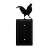 Village Wrought Iron EC-1 8 Inch Rooster - Single Electrical Cover, Black view 1