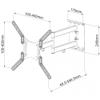 TECHLY ICA-PLB 136 MW 55 "" White  Flat Panel Wall Mount (45 kg, 58.4 cm (23 "), 139.7 cm (55), 400 x 400 mm, 400 x 400 mm, White) view 3