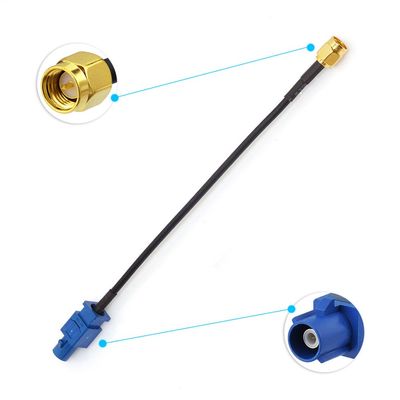 Eightwood Fakra C Plug to SMA Plug Male Car GPS Antenna Cable 6 inch for Vehicle GPS Navigation Radio Stereo Head Unit GPS Receiver