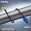 Eightwood Fakra C Plug to SMA Plug Male Car GPS Antenna Cable 6 inch for Vehicle GPS Navigation Radio Stereo Head Unit GPS Receiver view 2