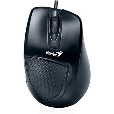 Genius 48657-8-0 Ergonomic USB Mouse, Black
