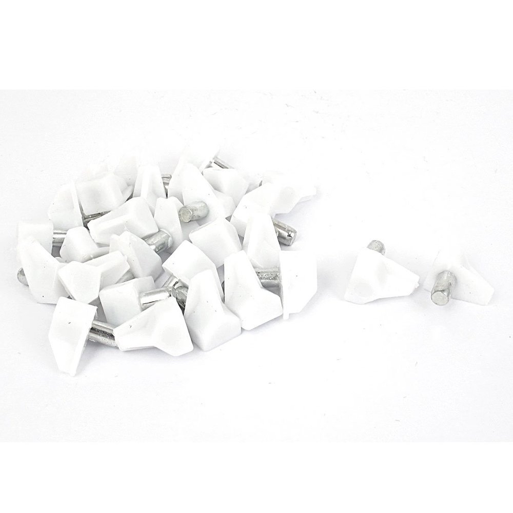 uxcell 30pcs Cabinet Cupboard 5mm Metal Shelf Support Pins White