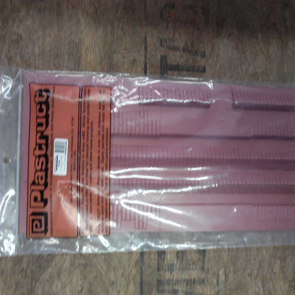 Plastruct 91603 Sht Brick relief red 24x7