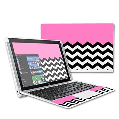 MightySkins Skin Compatible with HP Pavilion x2 10.1" (2015) Laptop case wrap Cover Sticker Skins Pink Chevron