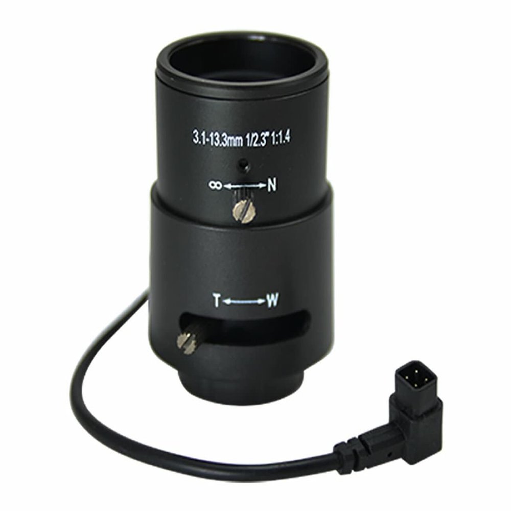 ACTi PLEN-2200 Vari-Focal f3.1-13.3mm, DC Iris, 1/2.3" Sensor, F1.4-4.0 Aperture, Manual Focus, CS Mount Lens for use with E271 (Bundled) Box Camera