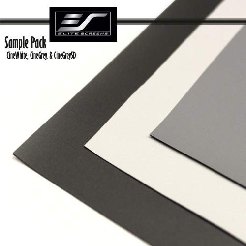 Elite Screens Sample Pack! Includes 3 of Elite's Most Popular Front Projection Screen Materials. Includes one Sample Swatch of: CineGrey5D, CineGrey, CineWhite UHD-B (SAMPLEPACK3)