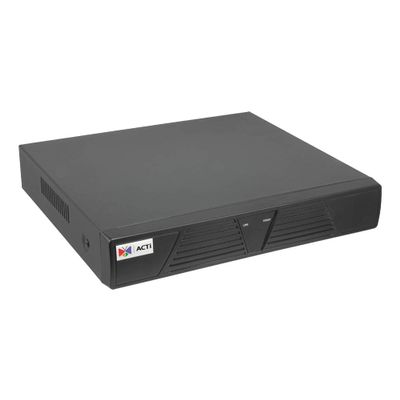 ACTi ENR-010P 4-Channel 1-Bay Mini Standalone NVR with 4-port PoE Connectors, Recording Throughput 16 Mbps, HDMI Port, Remote Access, Video Export via USB, Plug & Play with Built-in DHCP Server
