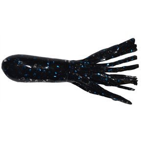 Arkie Lures DDT-275-168 2.75" Salty Double Dipped Tubes- #168 Black Blue Flake