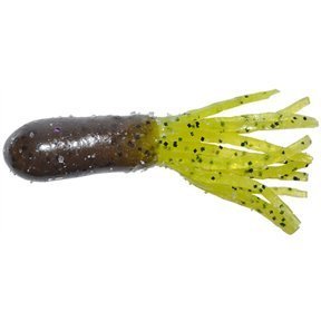 Arkie Lures DDT-350-149 3.5" Salty Double Dipped Tubes- #149 Pumpkin Chartreuse