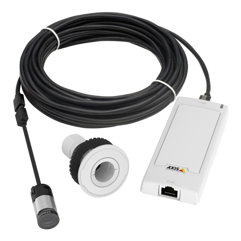 Axis Communications Network Surveillance Camera - Color - 1280 x 720-720p - Fixed iris - Fixed Focal - LAN 10/100 - MPEG-4, MJPEG, H.264 - PoE