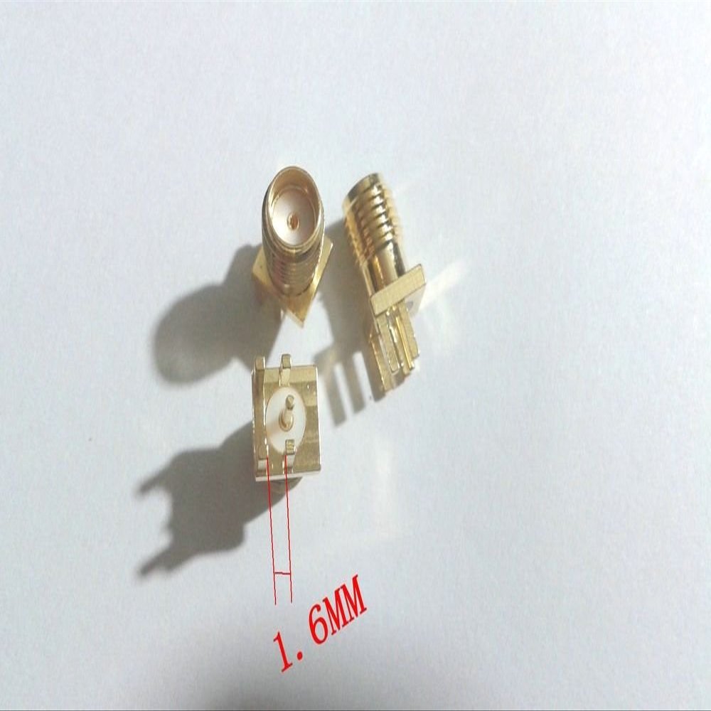 2pcs copper Gold SMA female jack solder edge PCB clip connector ships from USA