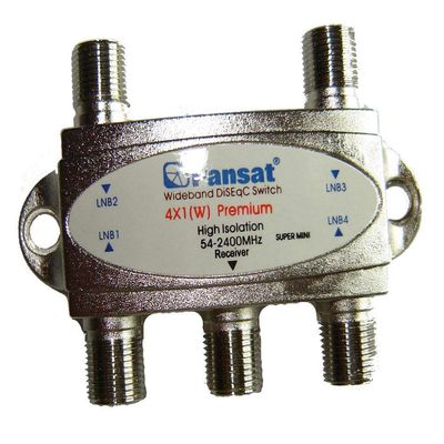 Pansat Wideband 4x1 DiSEqC 1.0 Model 4x1W Premium Satellite Switch FTA Dish LNB